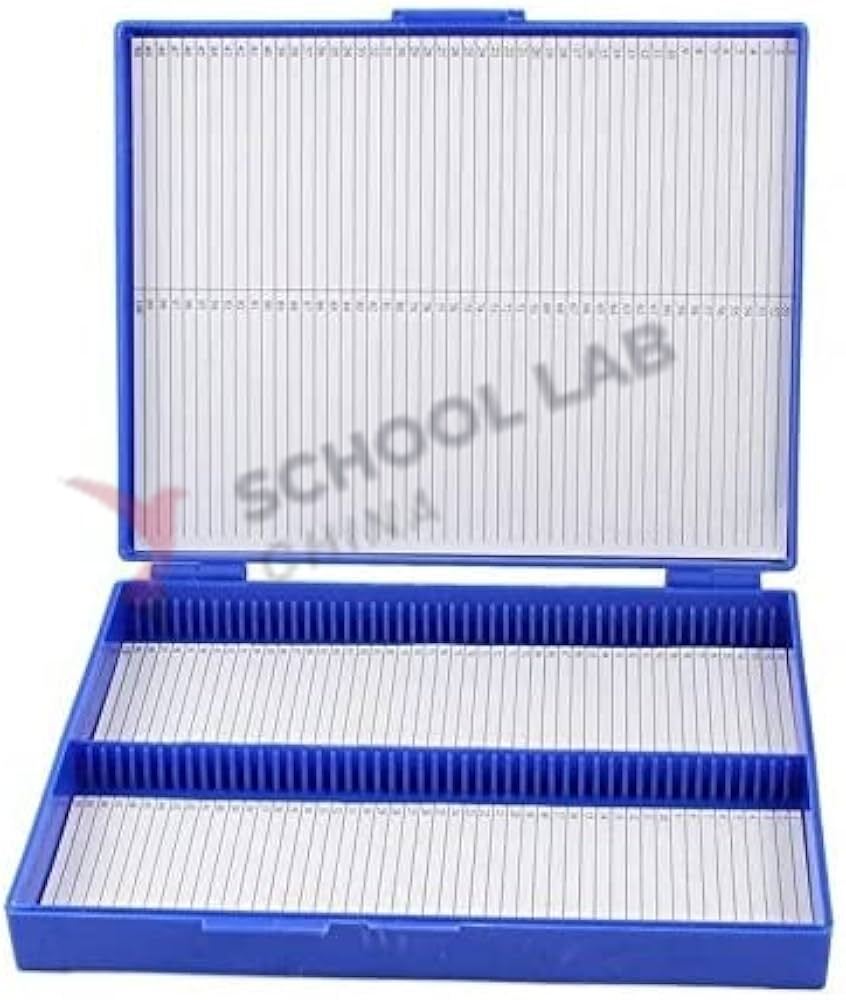 Microscope Slide Storage Box - Plastic - 100 Slide Capacity